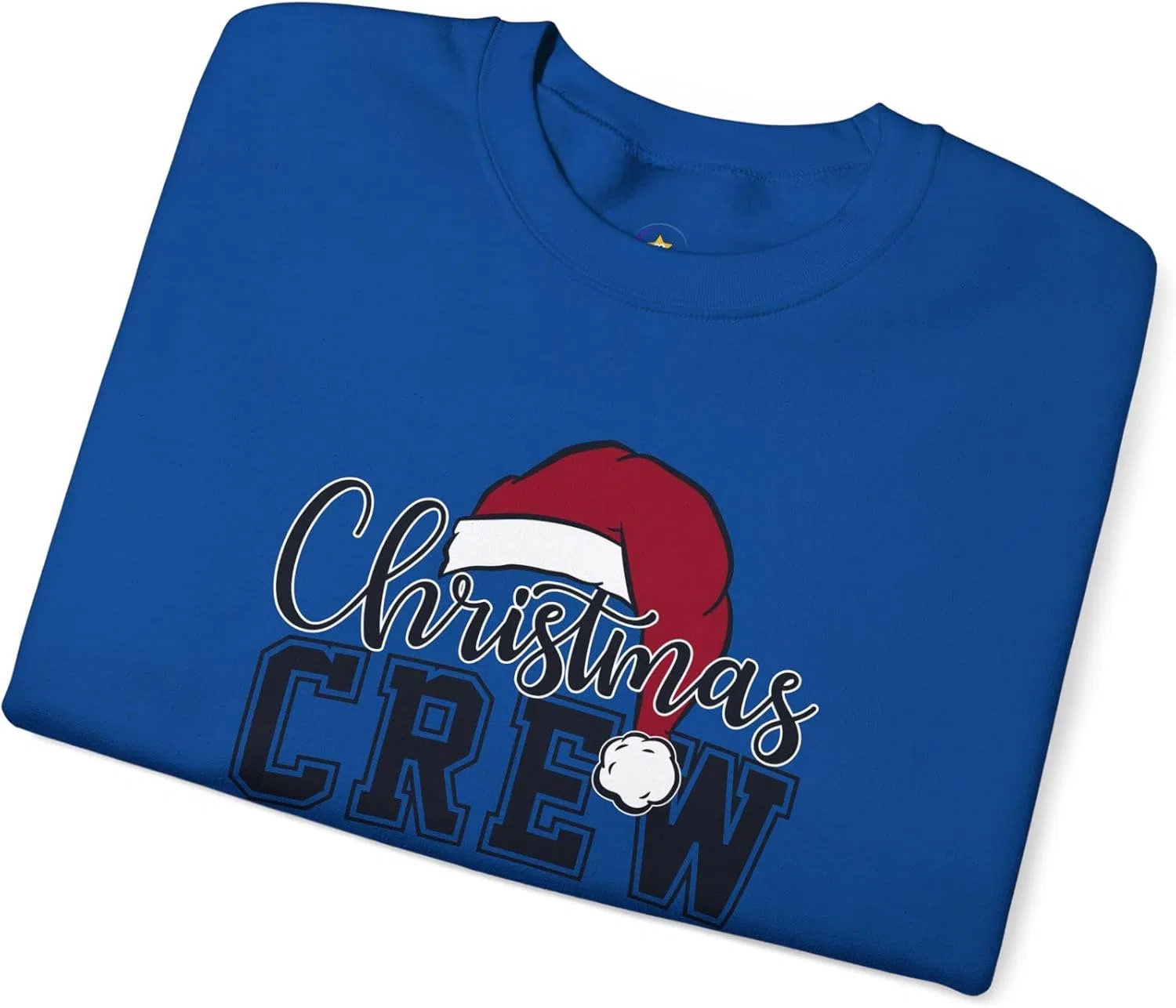 Рождественский свитшот Unisex Christmas Crew, рождественские свитшоты, свитшоты с Сантой, свитшот Unisex Crew Worker для Рождества GENERIC, Royal — фото 3