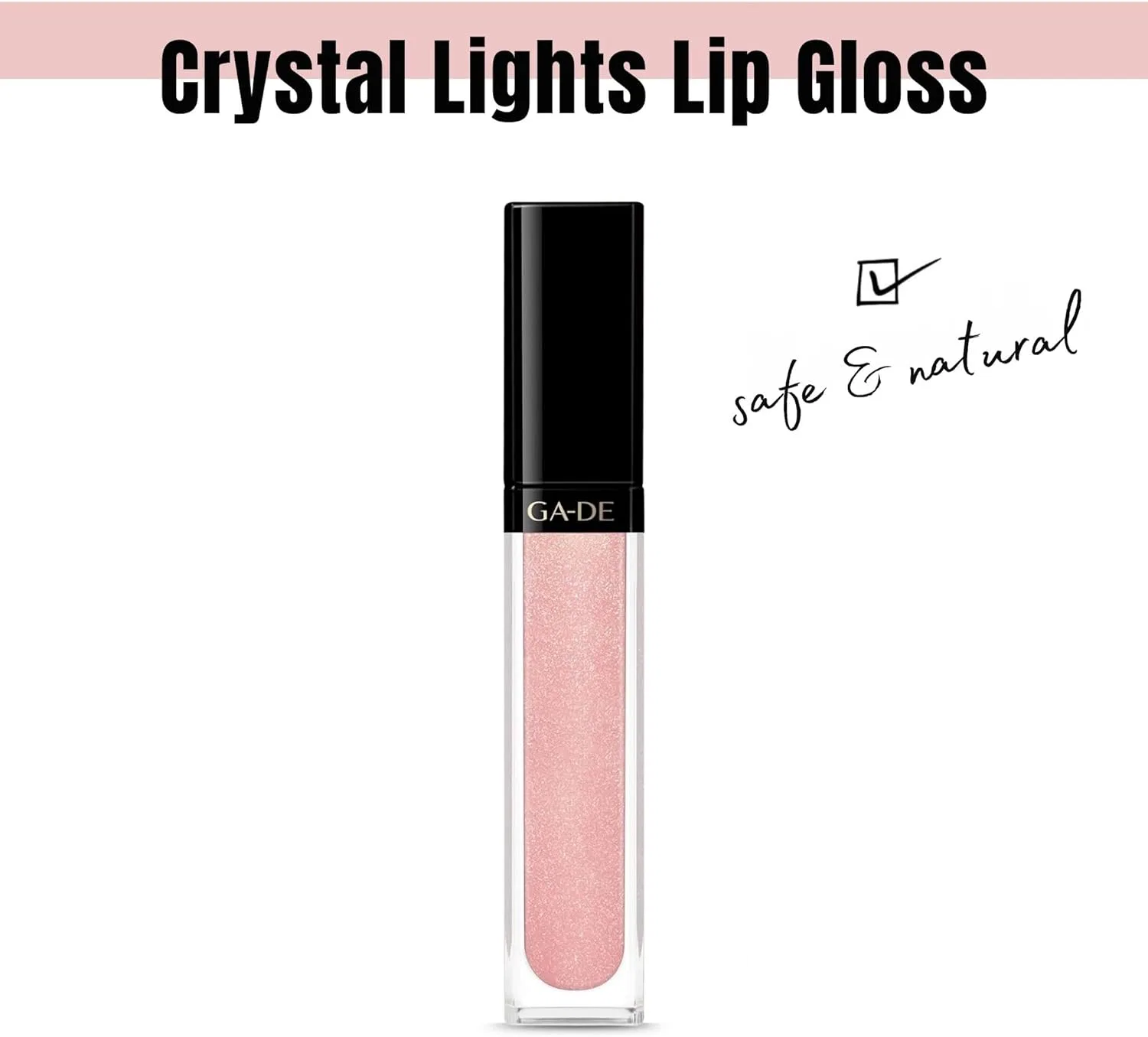 Блеск для губ GA-DE Crystal Light 823 Rose Glitz 0.25 унции — фото 4
