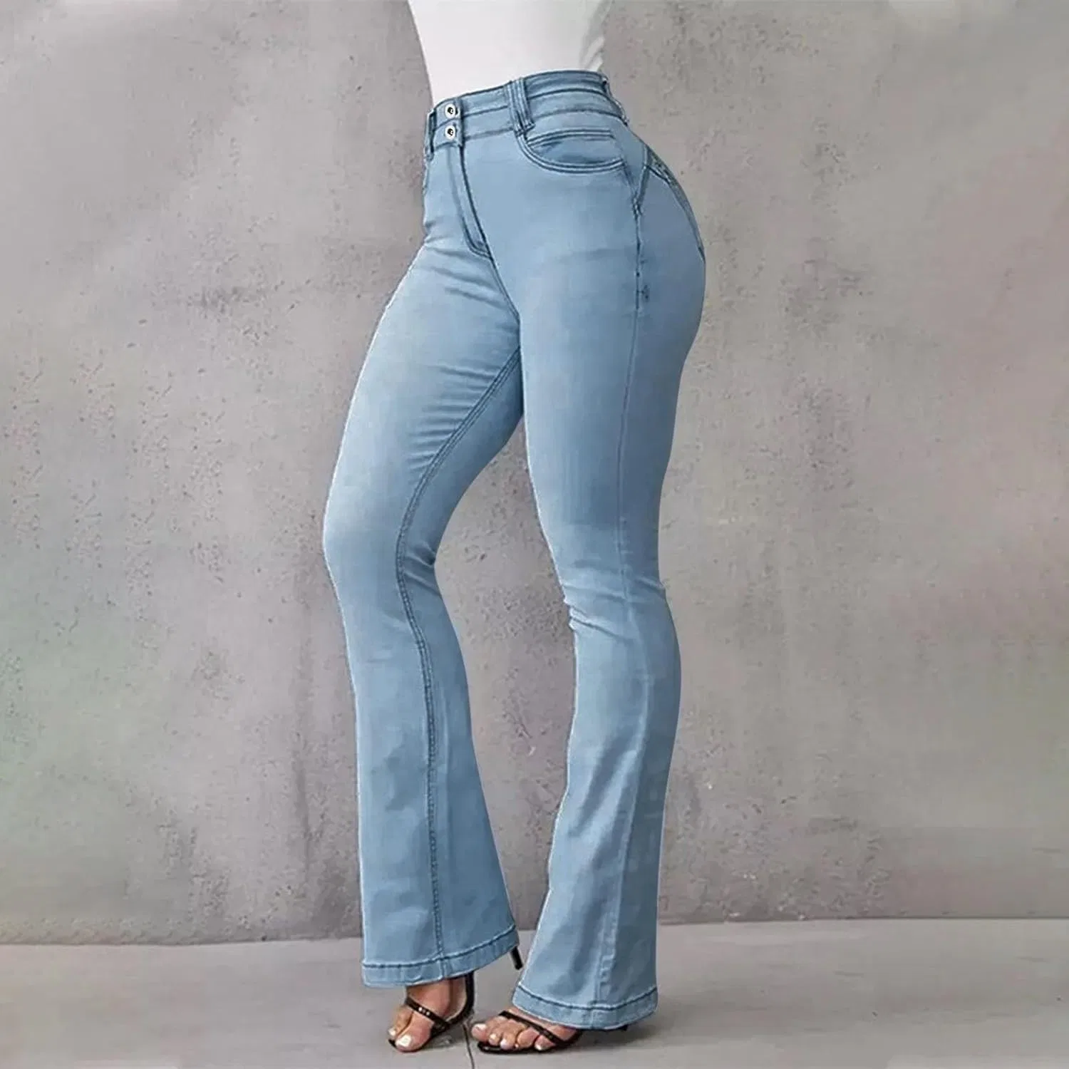 Джинсы, стрейч, Light Blue — фото 2