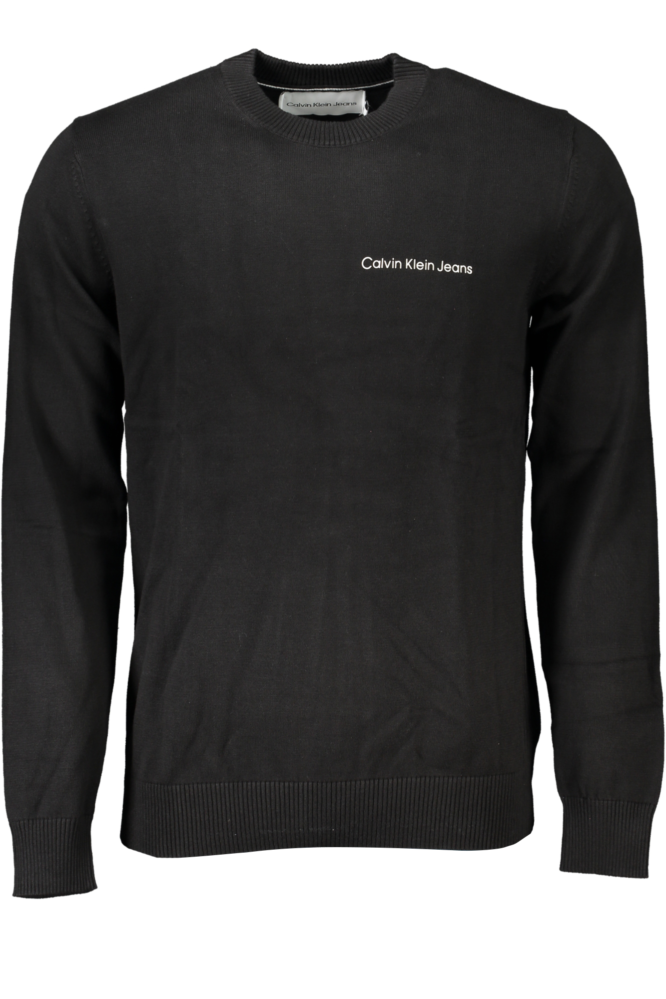 

Мужской джемпер Calvin Klein хлопковый с логотипом бренда, черный