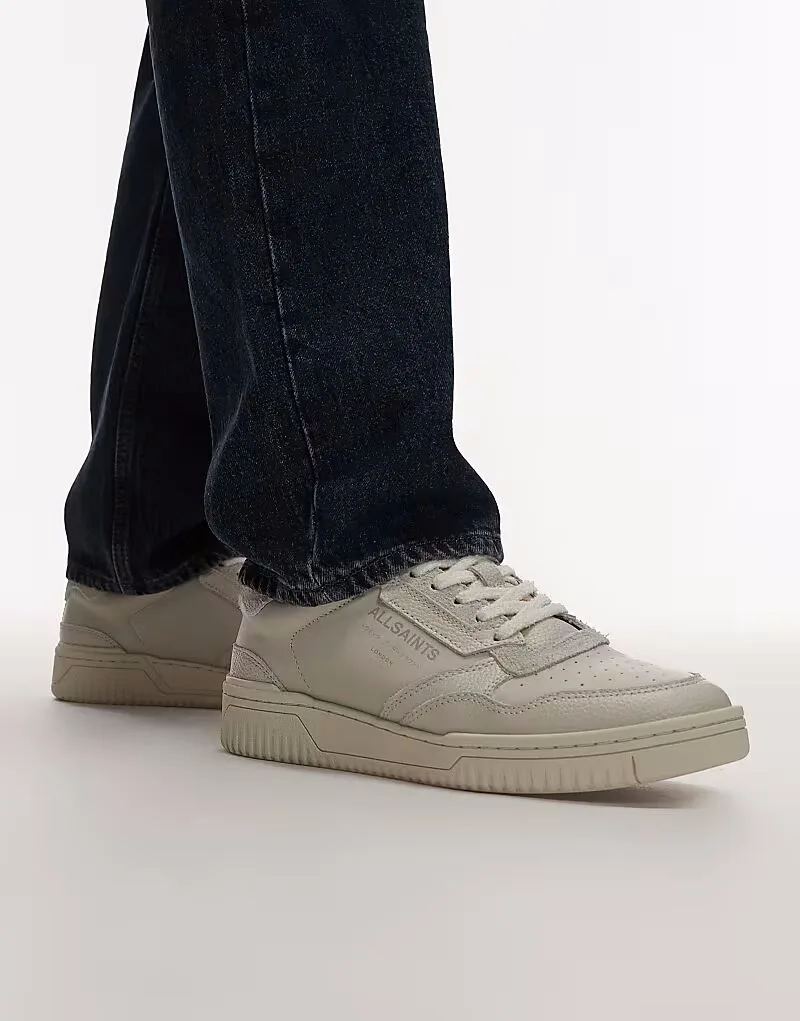 Кроссовки AllSaints Regan Low Top Trainer в цвете Triple Chal White - БЕЛЫЕ