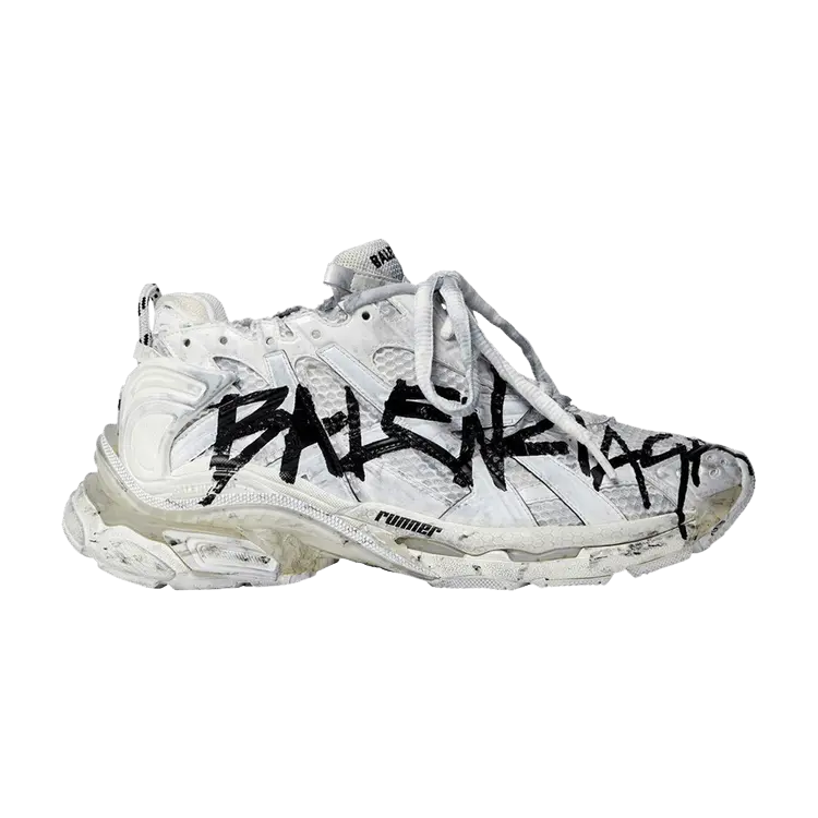 Кроссовки Balenciaga Balenciaga Wmns Runner Sneaker 'Graffiti - White', белый