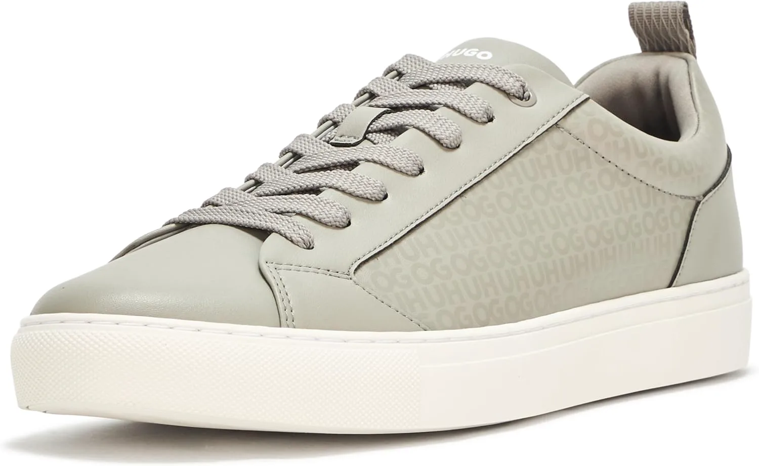 Кроссовки Hugo Mens Morrie с низким профилем, из кожи, дружелюбный стиль, серый