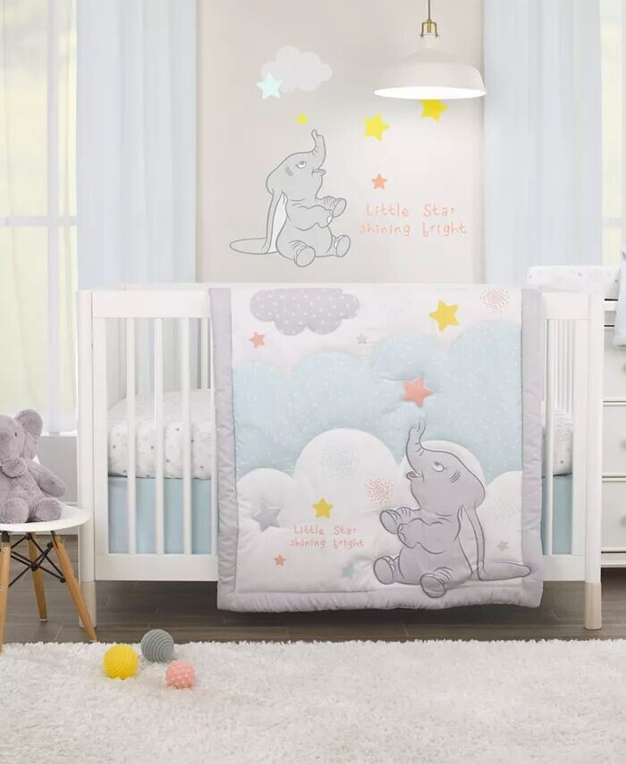 

Комплект постельного белья для кроватки Disney Dumbo из 3 предметов, синий