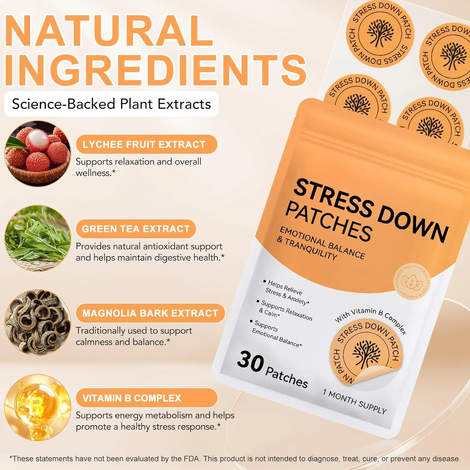 Пластыри «Stress Down Patches» для снятия стресса и тревоги Uocasi — фото 2