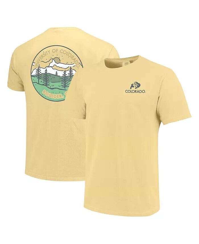 

Мужская и женская золотая футболка Colorado Buffaloes Scenic Comfort Colors Image One, золотой