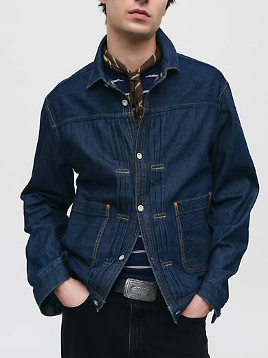 

Легкая плиссированная блузка куртка Trucker Levi's, цвет Old Timer - Medium Wash