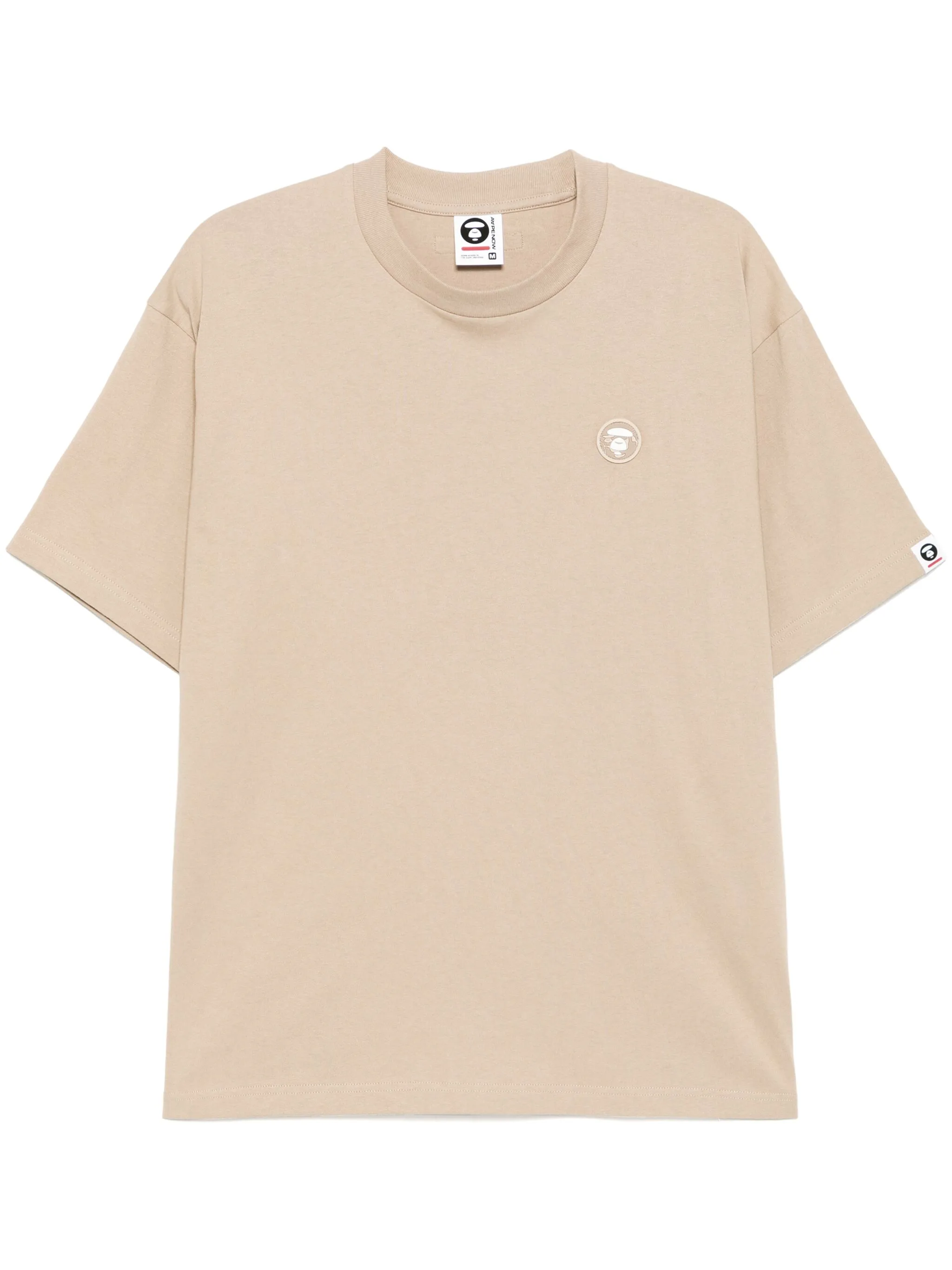 

Футболка с нашивкой-логотипом Aape By A Bathing Ape, коричневый