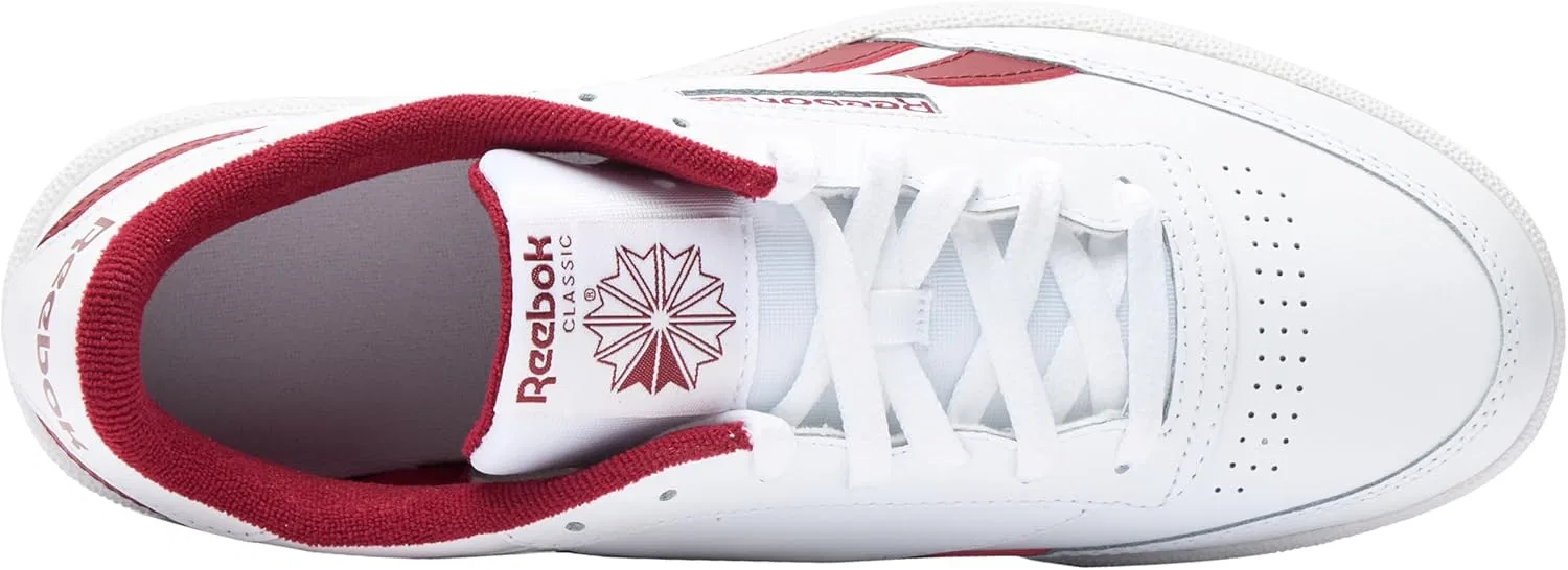 Кроссовки Reebok Club C Revenge для мужчин и женщин, White Classic Burgundy — фото 3