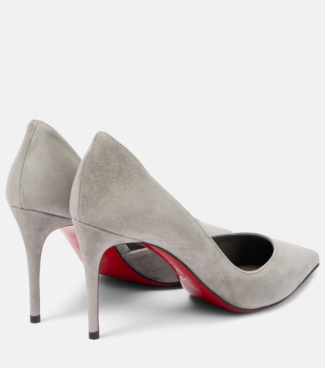 Туфли-лодочки Irizia 85 из замши Christian Louboutin, Smoke Grey / Lin Smoke Grey — фото 2