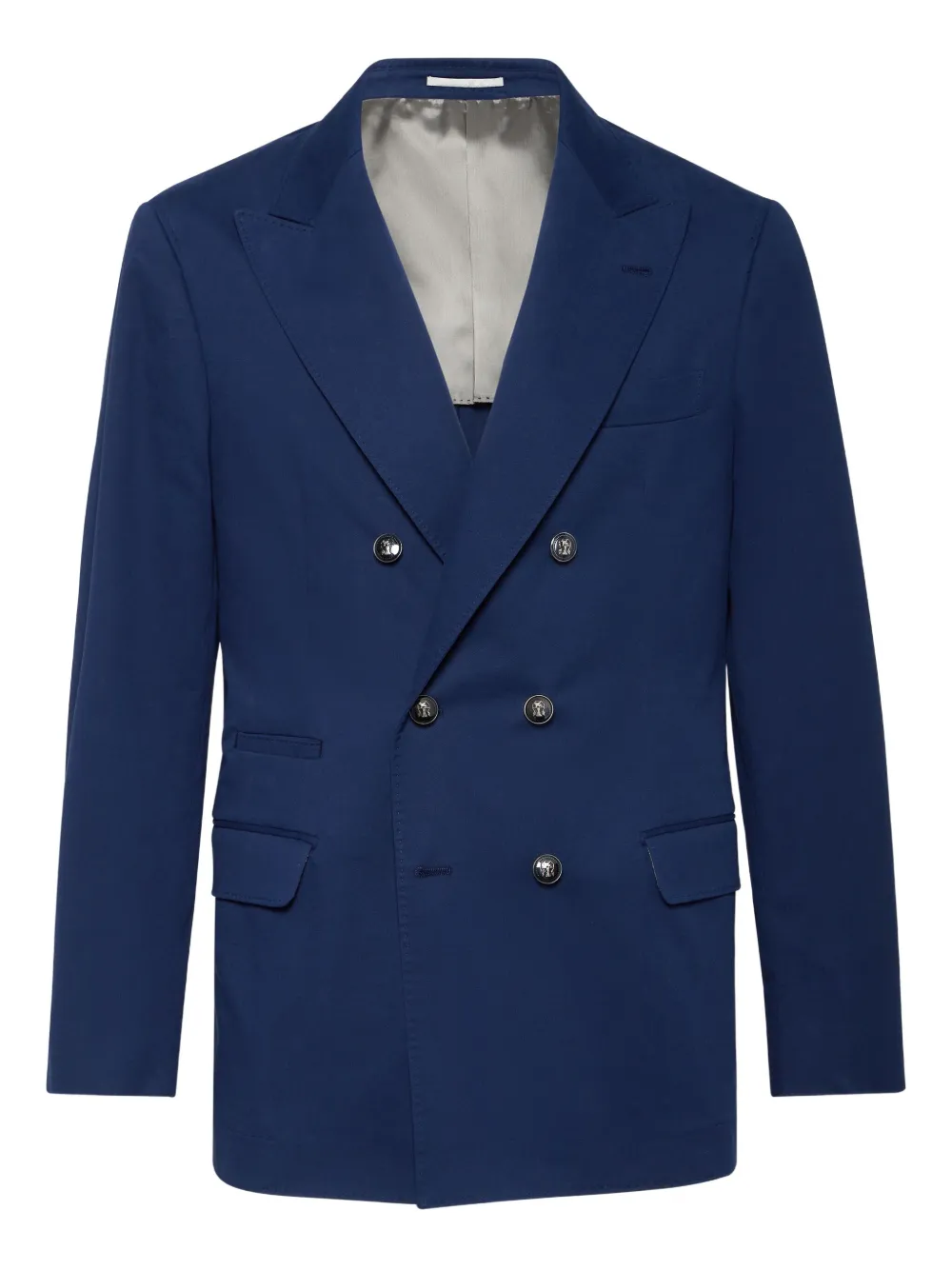 

Двубортный пиджак Brunello Cucinelli, синий