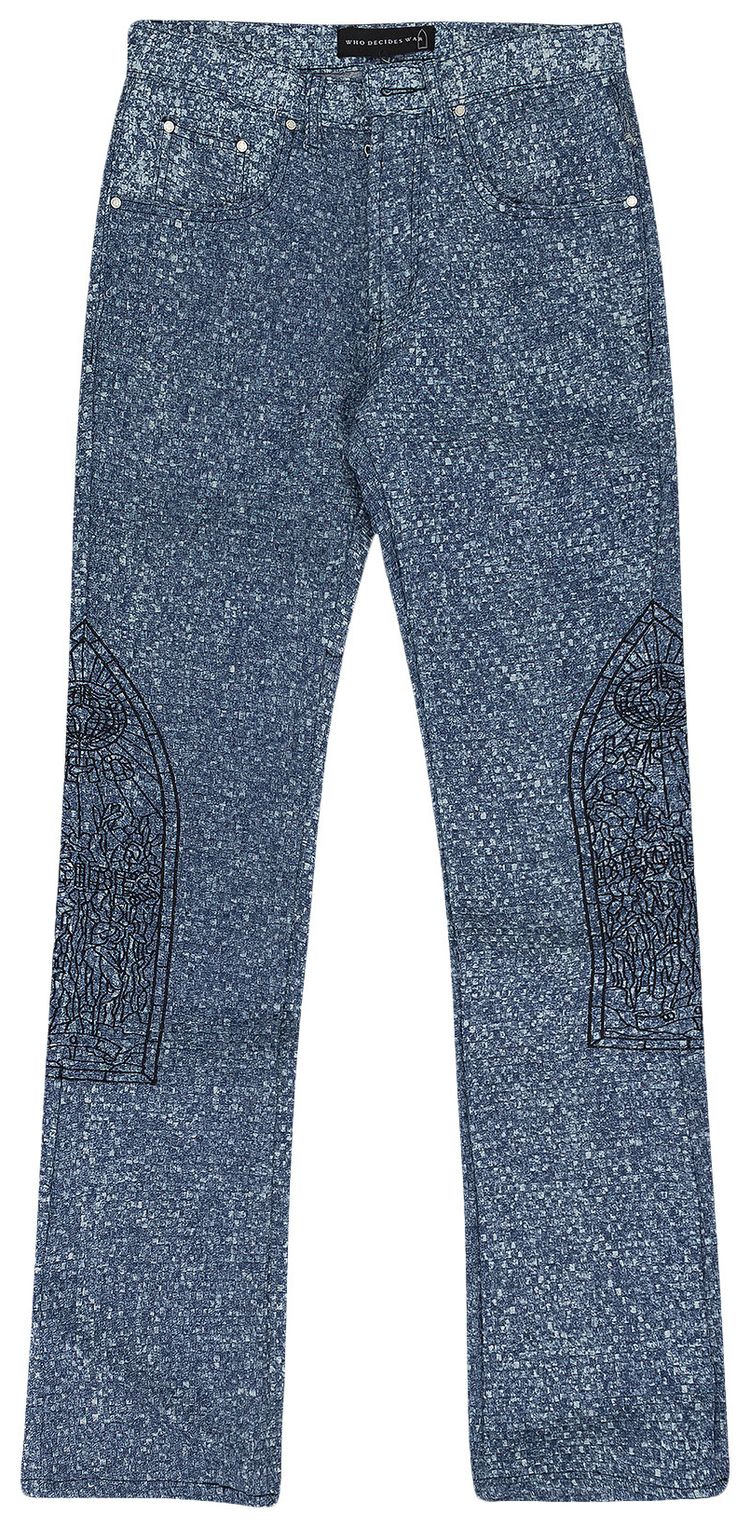 

Брюки-тракеры Who Decides War Woven Trucker Trousers, синий