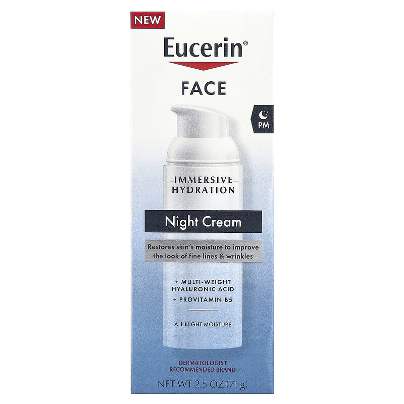 Крем для лица Eucerin — Face, иммерсивный увлажняющий ночной , без отдушек, 71 г — фото 2
