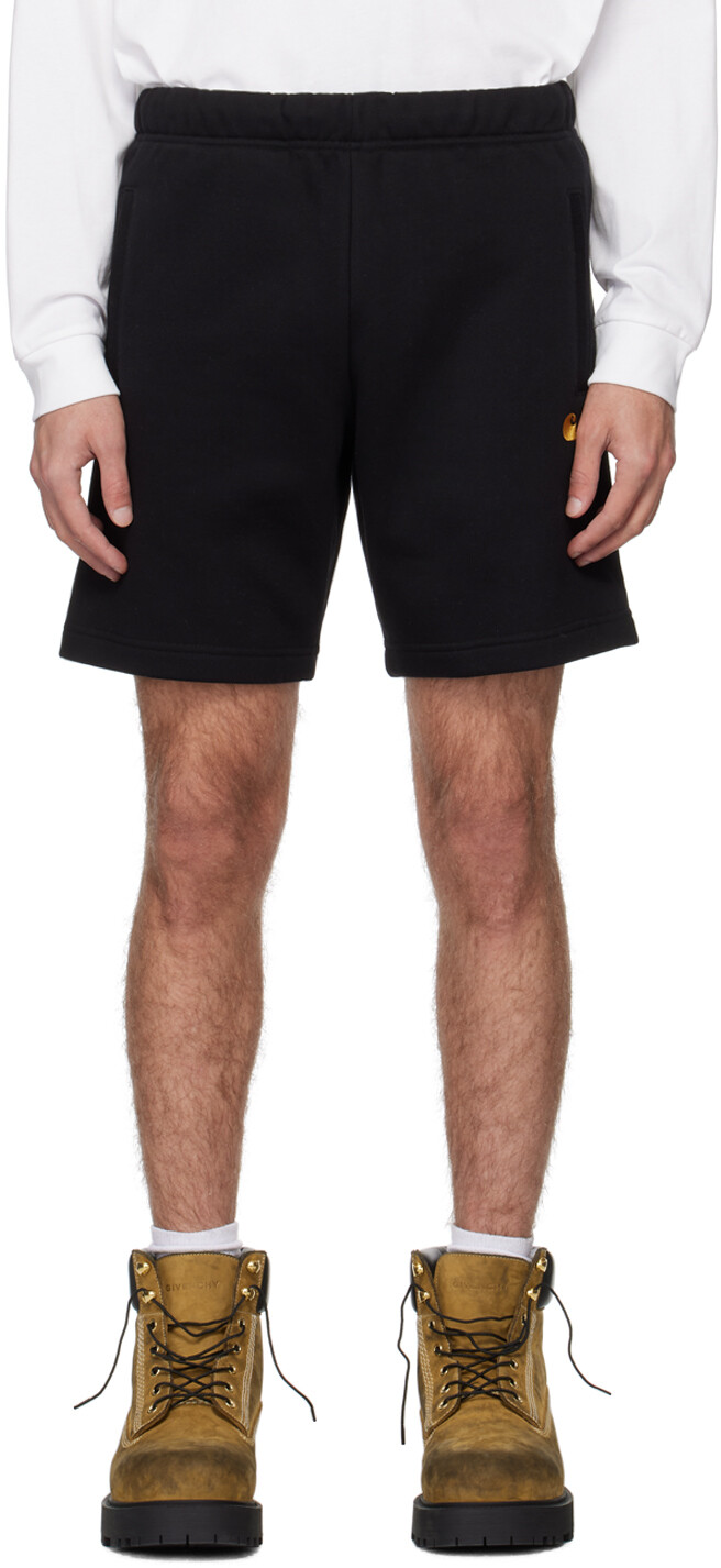 

Черные шорты погони Carhartt Work In Progress, цвет Black/Gold