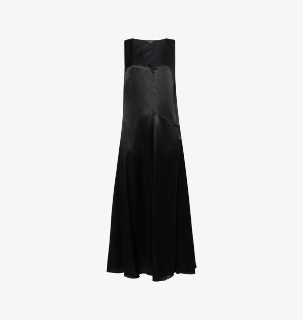 

Платье миди из атласа без рукавов Cima Weekend Max Mara, черный