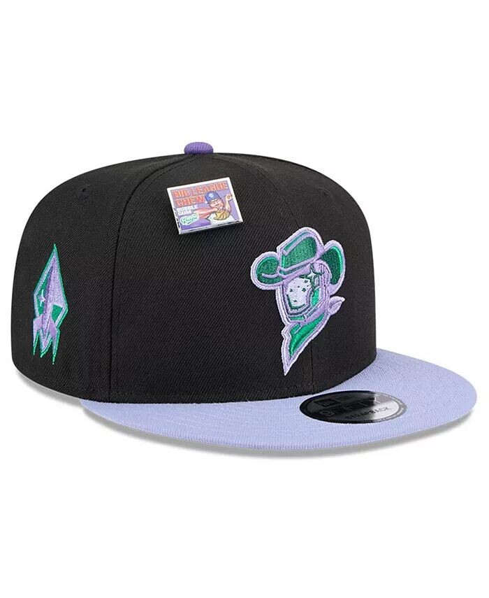 

Мужская черная/фиолетовая кепка Sugar Land Space Cowboys Grape Big League Chew Flavor Pack 9FIFTY Snapback Hat New Era, черный