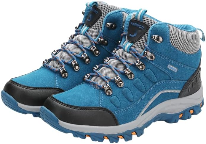 

Большие мужские и женские стильные высокие походные ботинки Hhhchpm, удобные нескользящие ботинки на шнуровке, подходят для мужских активных видов спорта и отдыха на открытом воздухе, синий