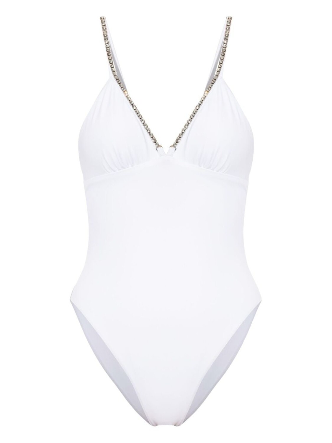 

Moschino цельный купальник, украшенный кристаллами, белый