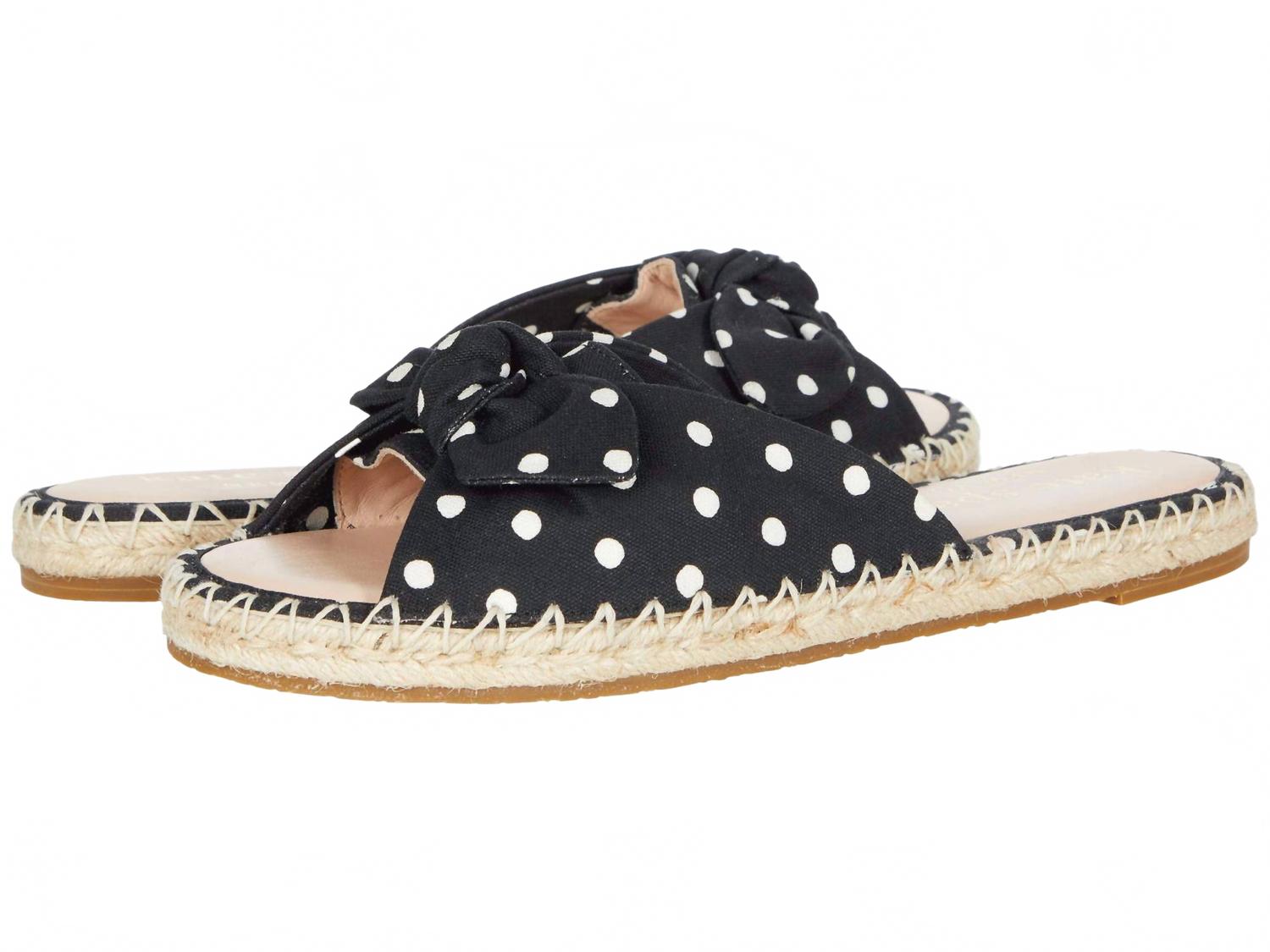 Женские сандалии Saltie Shore в черном и кремовом цвете Kate Spade