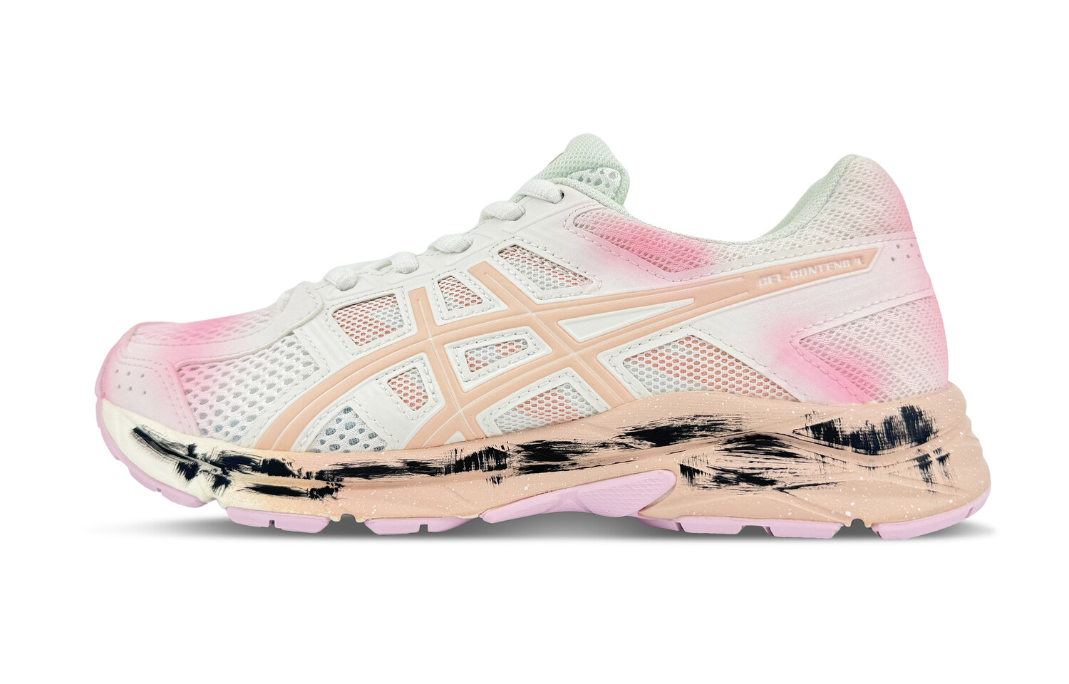 

Кроссовки для бега Gel-Contend 4 женские с низким верхом, белый/розовый Asics
