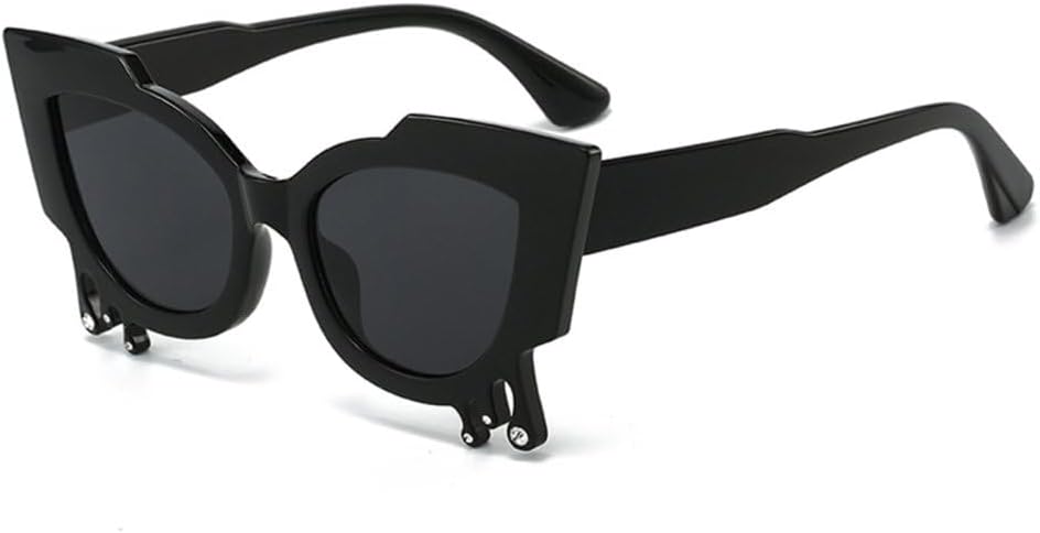 

Модные солнцезащитные очки в стиле панк с эффектом слез, роскошные солнцезащитные очки «кошачий глаз» для женщин, сексуальные очки «кошачий глаз» со стразами LVTFCO, 1