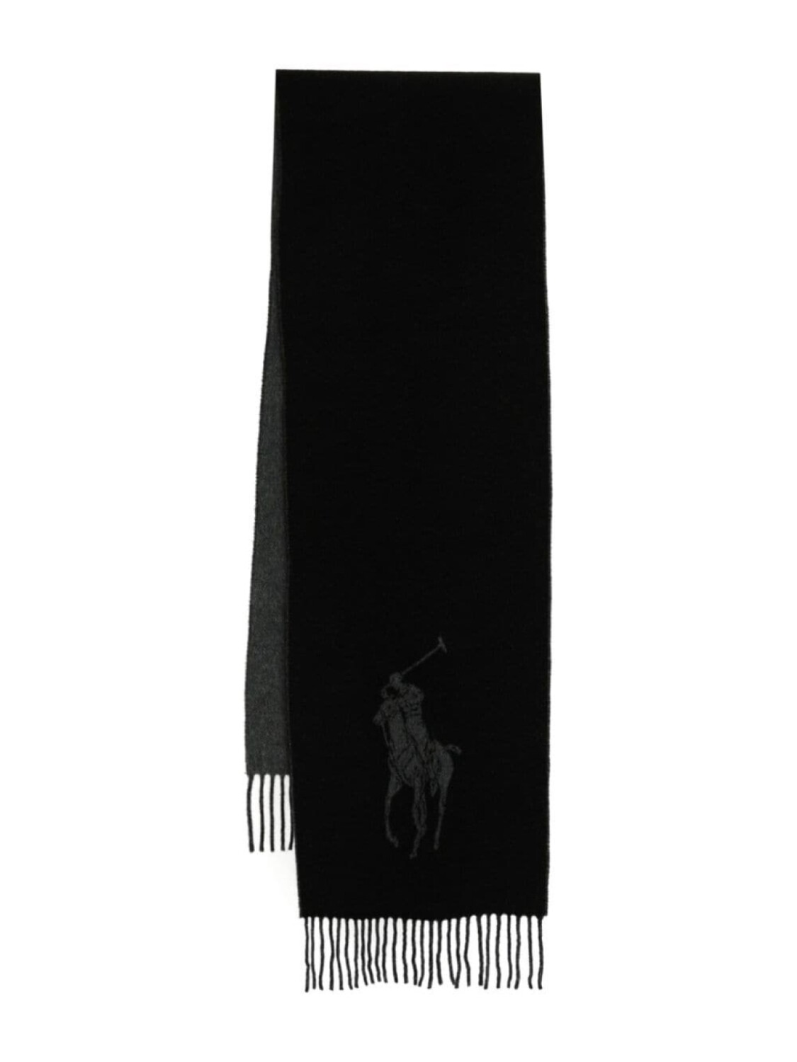 

Polo Ralph Lauren шарф с бахромой и логотипом, черный