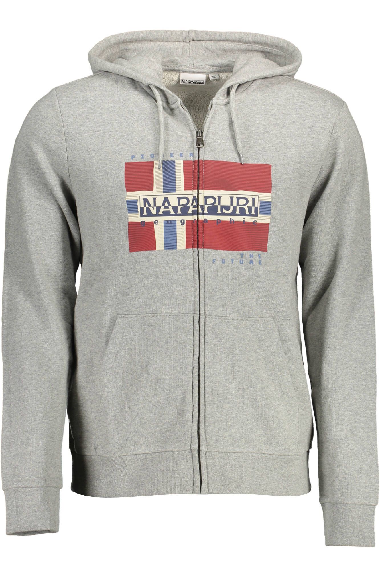 

Серый хлопковый мужской свитер Napapijri