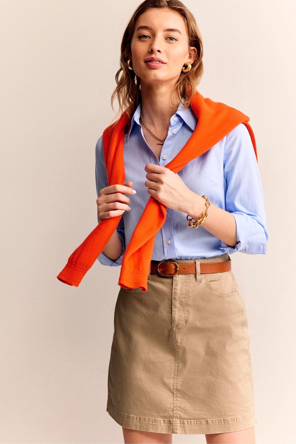 

Мини-Юбка Chino Nell Boden, бежевый