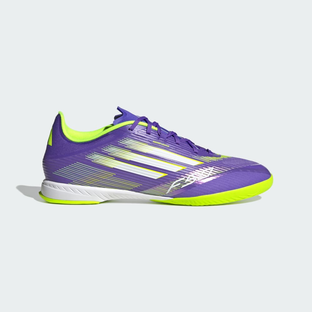 Кроссовки Adidas F50 League Indoor Cleats, цвет Purple Rush/Cloud White/Lucid Lemon — фото 2