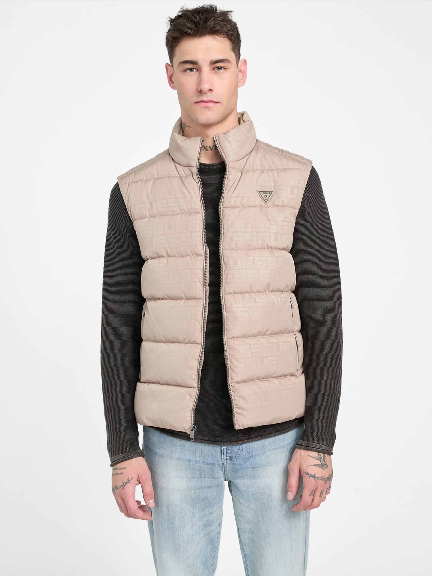 

Утепленный жилет Eco Franky Guess Factory, цвет natural siena