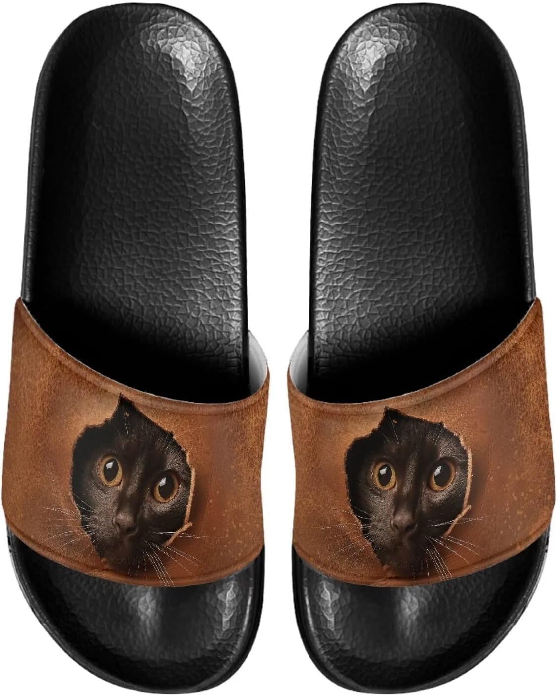 

Мужские Нескользящие сандалии с ЭВА, шлепанцы для бассейна, дома и пляжа, удобные с открытым носком, на плоской подошве, с одной лентой, для душа, с мягкой кожей Psesaysky, Leather Cat