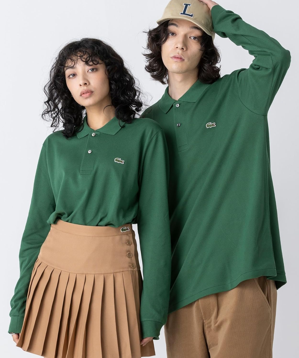 Официальная поло-рубашка Lacoste Original Fit с длинным рукавом, модель L1312, зеленый — фото 2