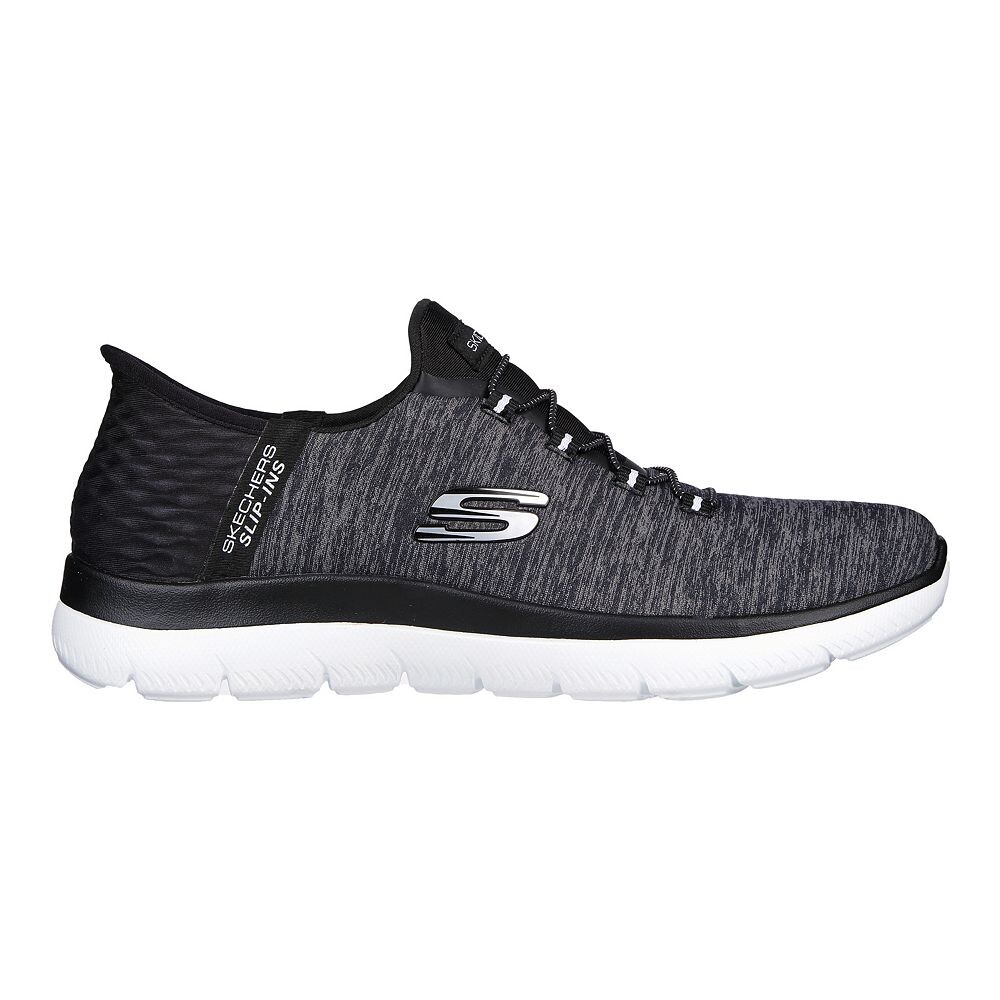Женские кроссовки Skechers Hands Free Slip-ins Summits Dazzling Haze, цвет Black White — фото 2