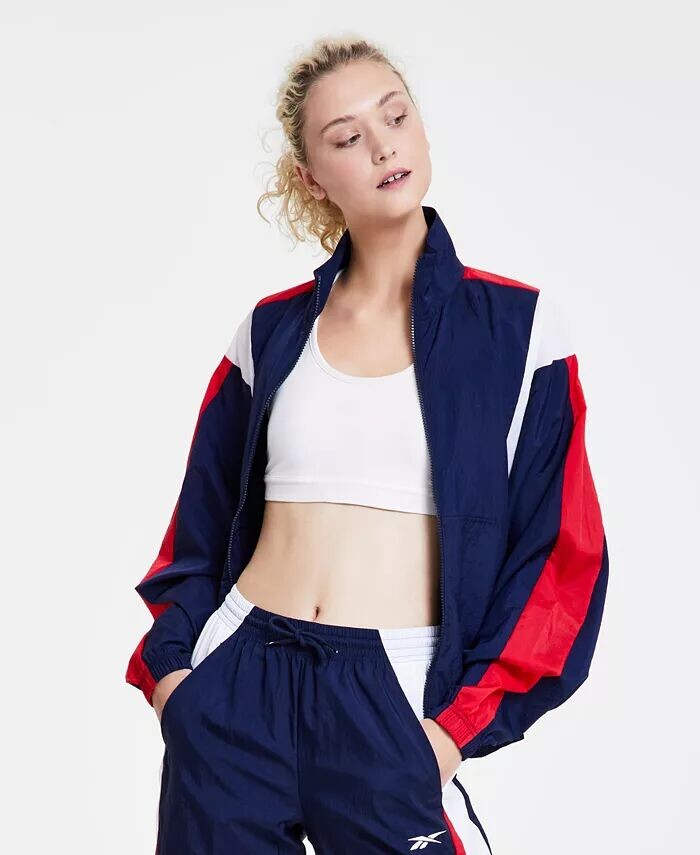 

Женская спортивная куртка с цветными блоками на спине Vector Reebok, синий