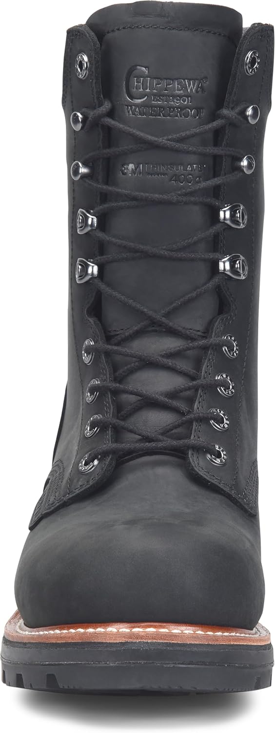 Мужские ботинки Chippewa Thunderstruck 9 400 г с теплоизоляцией, водонепроницаемые, с нано-композитным носком - коллекция Thunderstruck - прочные, стойкие к маслу и скольжению, Charcoal — фото 4
