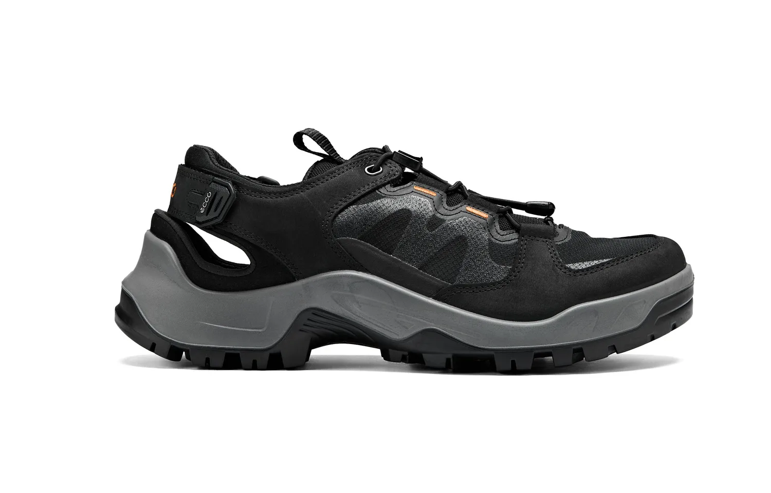 Ecco SS26 Trail Running Collection Кроссовки мужские низкие повседневные из коровьей кожи Black 841444 — фото 3