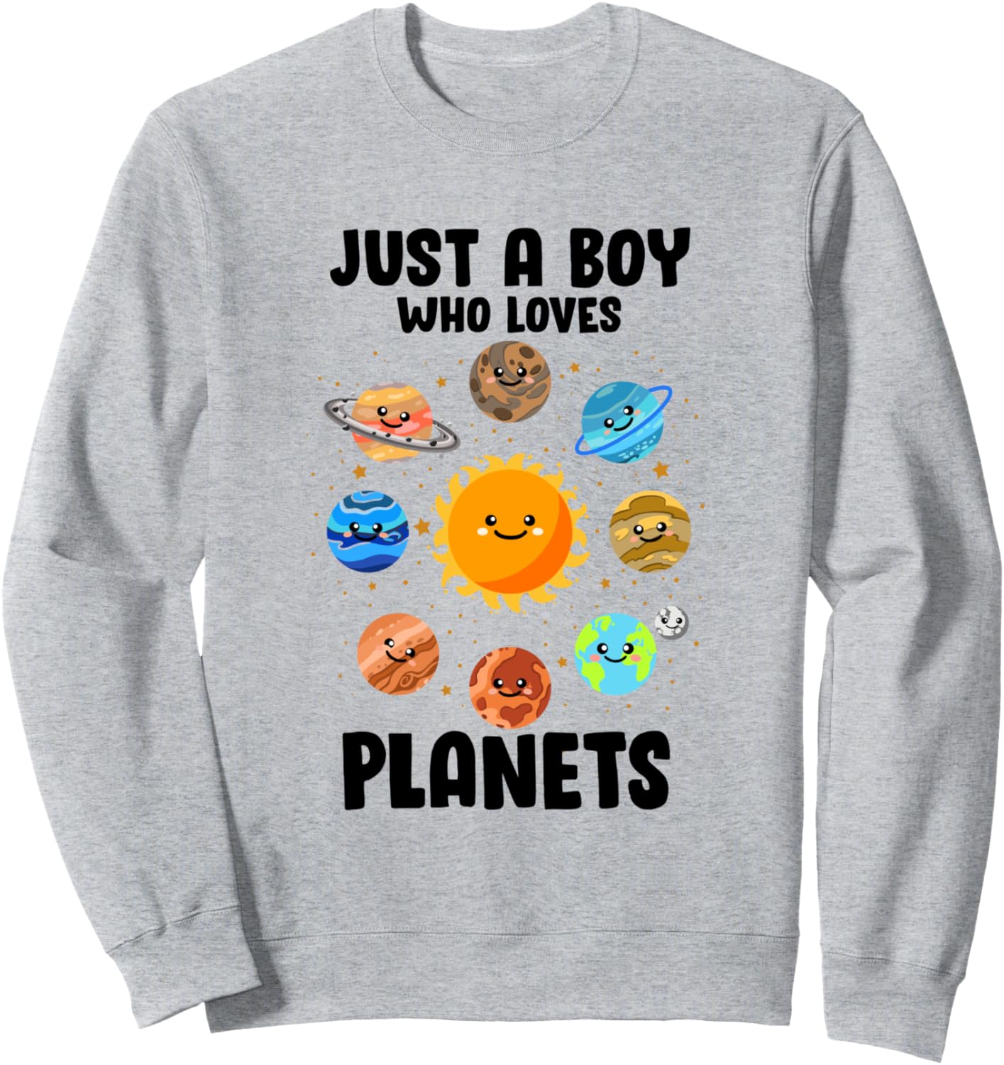 

Просто мальчик, который любит планеты. Любитель Солнечной системы. Астрономия. Толстовка Just A Boy Who Loves Planets Future Astronaut, серый