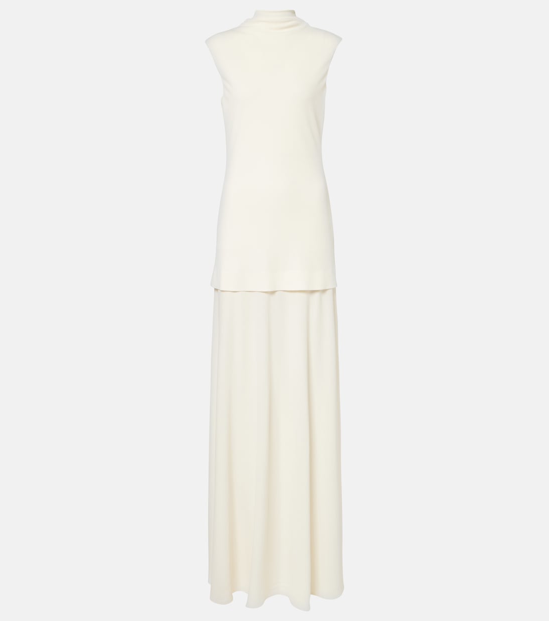 

Платье-макси с водолазкой Jil Sander, Chalk