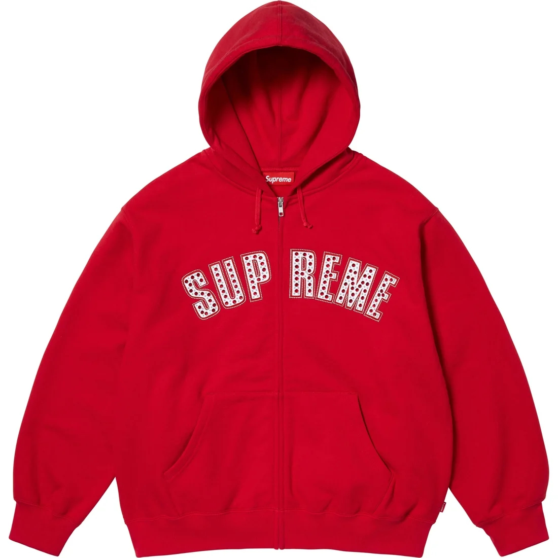 Толстовка B.b. Simon с капюшоном и молнией Supreme, красный