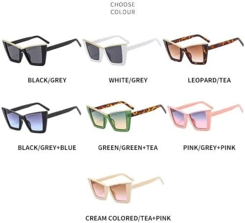 

Солнцезащитные очки «кошачий глаз» 2026 года для женщин, модные, увеличенного размера, конфетных оттенков, полуметаллическая оправа MTZJH, Pink-grey Pink