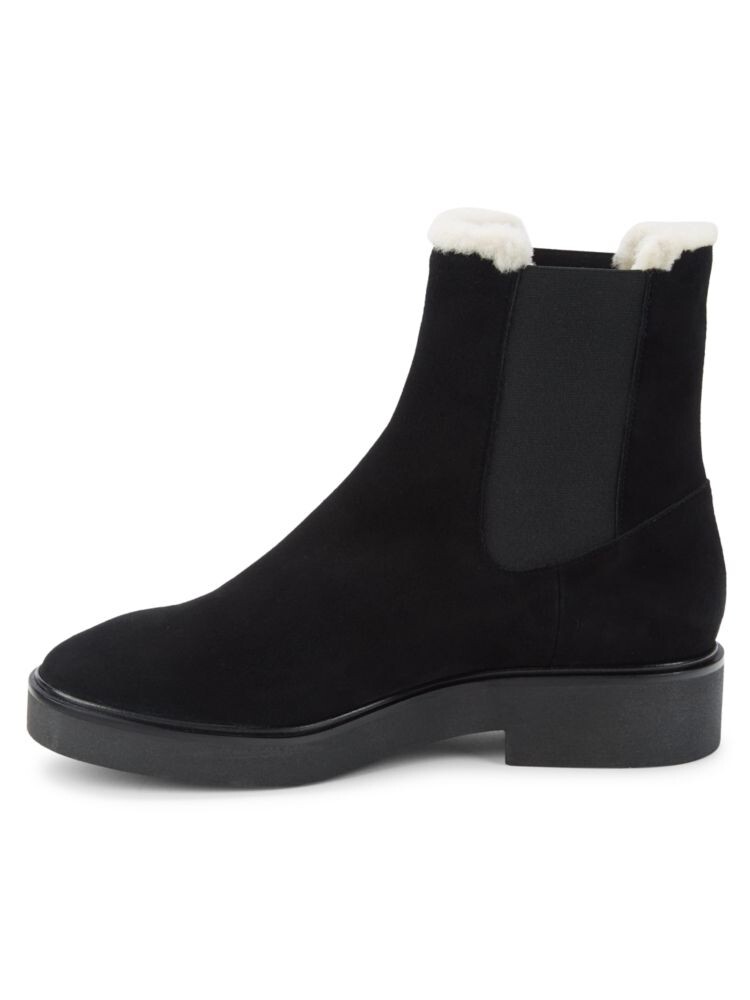 Альпийские замшевые ботинки челси на подкладке из искусственного меха Stuart Weitzman, цвет Black Cream — фото 4