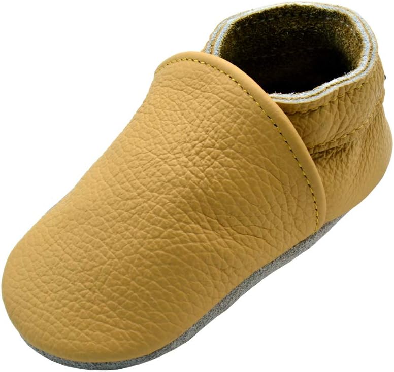 

Детские кожаные обувь iEvolve, мягкие ходунки, пинетки-мокасины для малышей, желтый