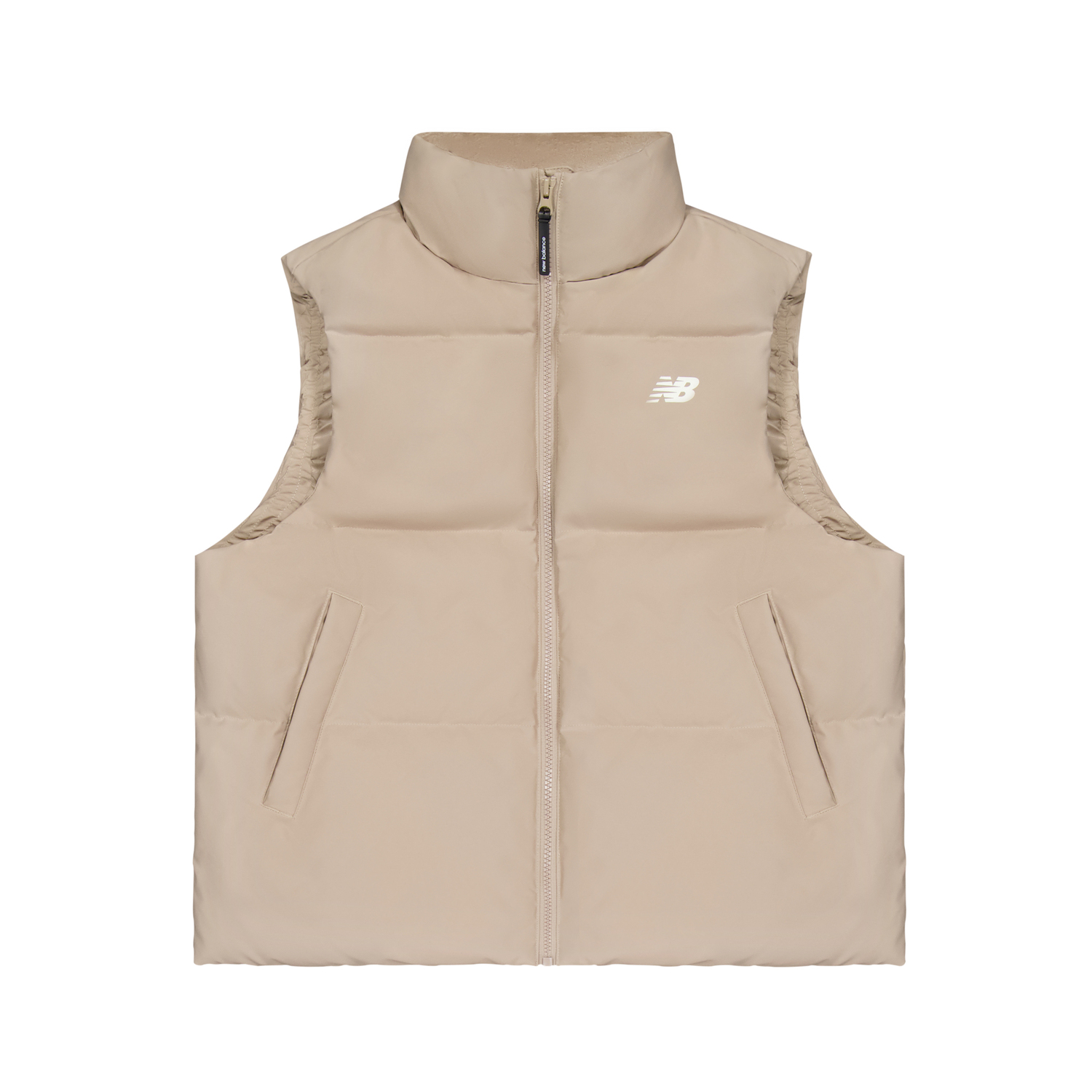 

New Balance Женская пуховая жилетка бежевая