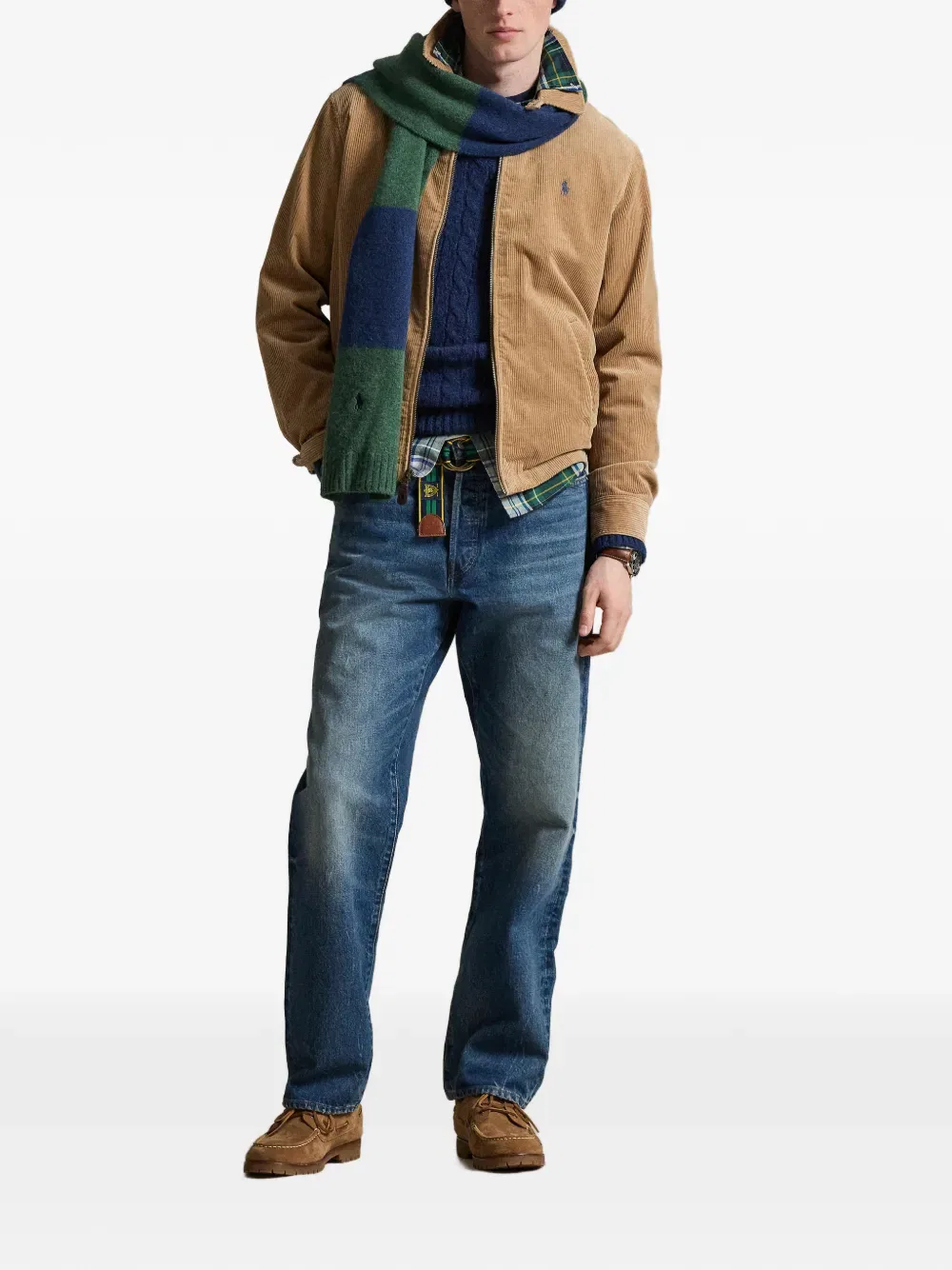 Вельветовая куртка на молнии Polo Ralph Lauren, нейтральный — фото 2