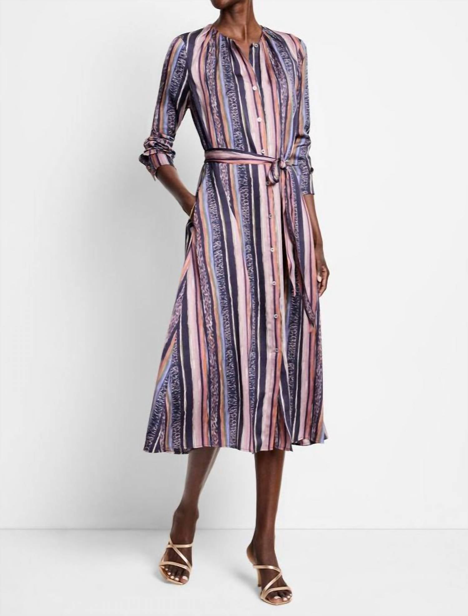 

Платье Loren в полоску Animal Stripe Indigo Multi Nic + Zoe