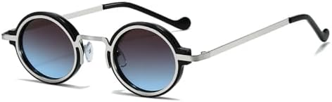 

Солнцезащитные очки овальной формы 2027 года для женщин с градиентным переходом цвета, модные панк-очки для мужчин, защита от ультрафиолета UV400 MTZJH, Silver Gray Blue