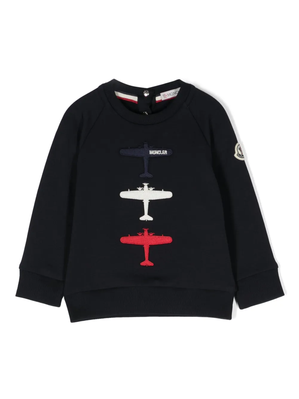 

Толстовка с вышивкой Moncler Enfant, синий