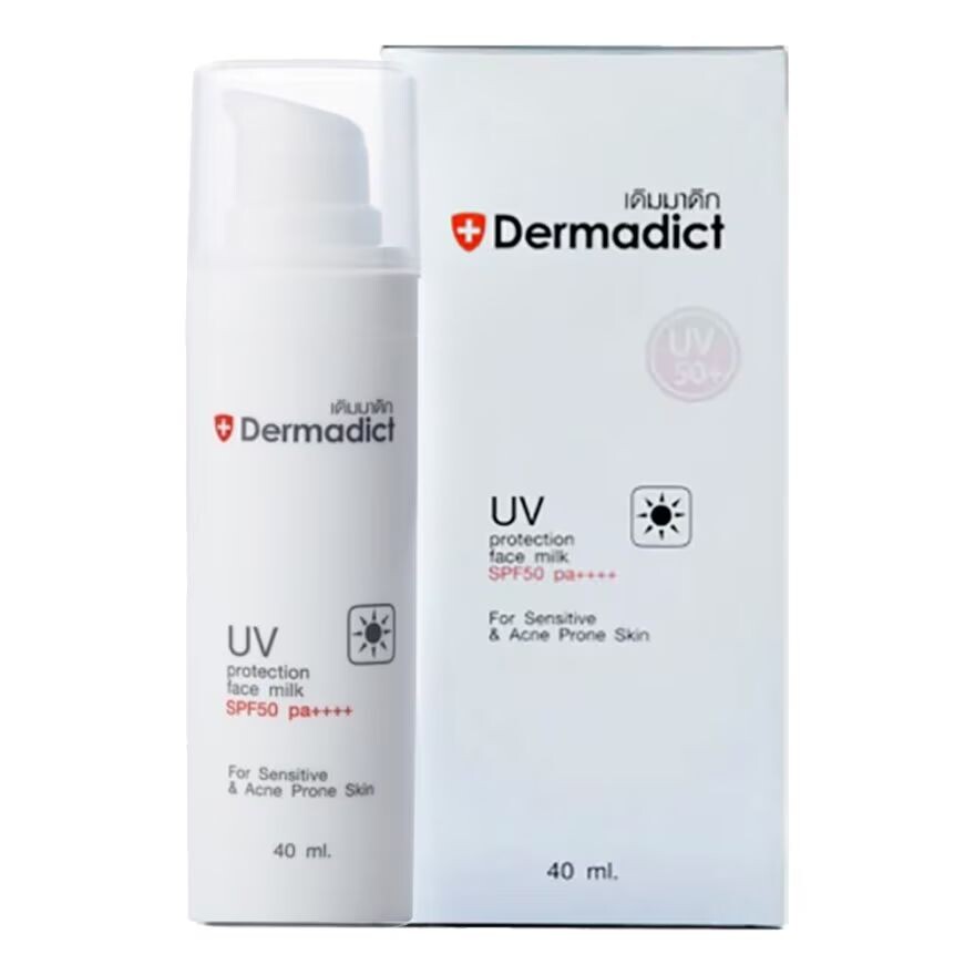 

Dermadict UVProtectionFaceMilkSPF50 40мл, White ,Clear