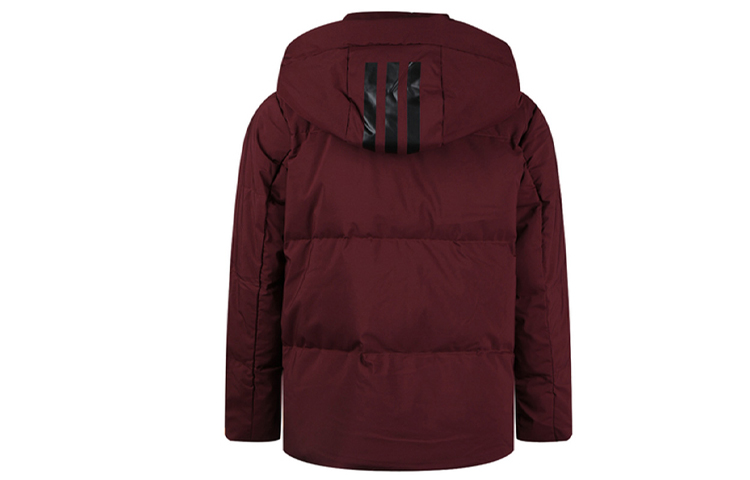 Adidas Темно-красно-фиолетовая зимняя куртка-пуховик для женщин, Dark Reddish Purple — фото 3