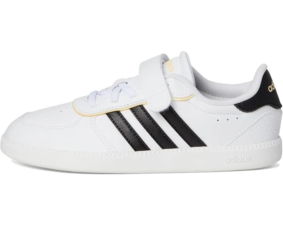 Кроссовки Adidas Kids Breaknet Sleek Shoes (Little Kid), White/Black/Orange Tint — фото 4